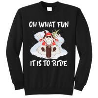 Biker Santa Motorcycle Fan Merry Christmas Xmas Holidays Tall Sweatshirt