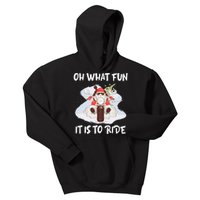 Biker Santa Motorcycle Fan Merry Christmas Xmas Holidays Kids Hoodie