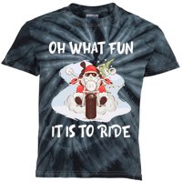 Biker Santa Motorcycle Fan Merry Christmas Xmas Holidays Kids Tie-Dye T-Shirt