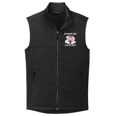 Biker Santa Motorcycle Fan Merry Christmas Xmas Holidays Collective Smooth Fleece Vest