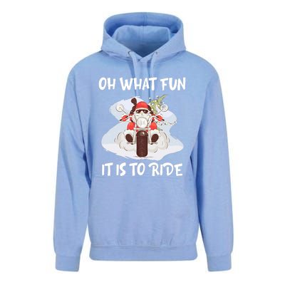 Biker Santa Motorcycle Fan Merry Christmas Xmas Holidays Unisex Surf Hoodie