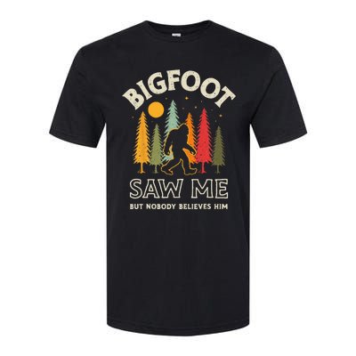 Bigfoot Saw Me But Nobody Believes Him Funny Sasquatch Retro Softstyle® CVC T-Shirt