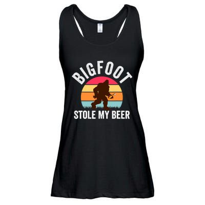 Bigfoot Stole My Beer Funny Yeti Yowi Sasquatch Drinking Ladies Essential Flowy Tank