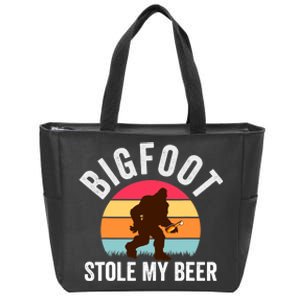 Bigfoot Stole My Beer Funny Yeti Yowi Sasquatch Drinking Zip Tote Bag