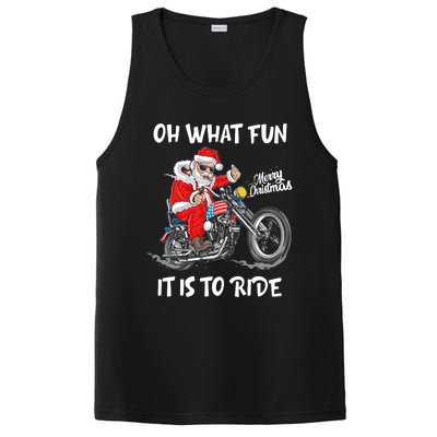 Biker Santa Motorcycle Fan Merry Christmas Xmas Holidays PosiCharge Competitor Tank