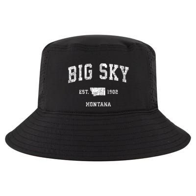 Big Sky Montana Mt Vintage Sports Cool Comfort Performance Bucket Hat