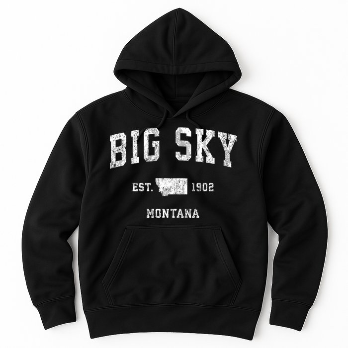 Big Sky Montana Mt Vintage Sports Hoodie