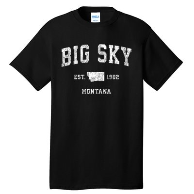 Big Sky Montana Mt Vintage Sports Tall T-Shirt