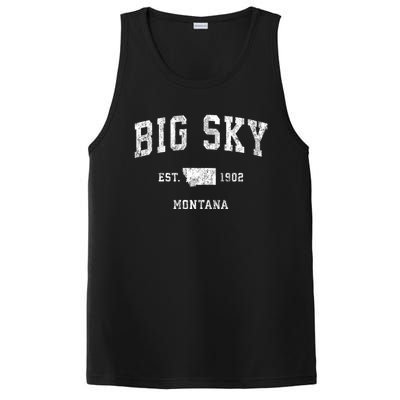 Big Sky Montana Mt Vintage Sports PosiCharge Competitor Tank