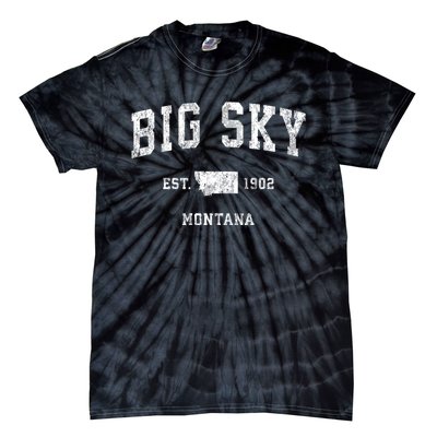 Big Sky Montana Mt Vintage Sports Tie-Dye T-Shirt