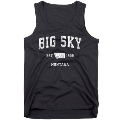 Big Sky Montana Mt Vintage Sports Tank Top