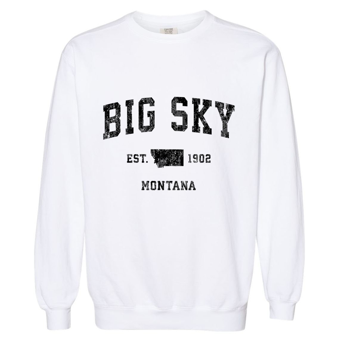Big Sky Montana Mt Vintage Sports Garment-Dyed Sweatshirt