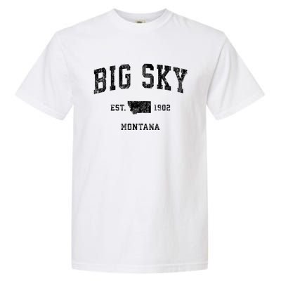 Big Sky Montana Mt Vintage Sports Garment-Dyed Heavyweight T-Shirt