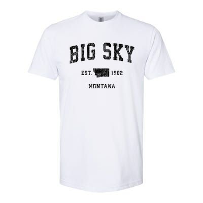 Big Sky Montana Mt Vintage Sports Softstyle CVC T-Shirt