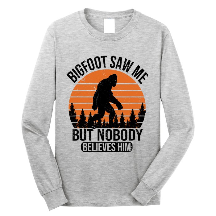 Bigfoot Saw Me But Nobody Believes Him Night Stroll Long Sleeve Shirt