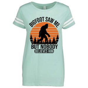 Bigfoot Saw Me But Nobody Believes Him Night Stroll Enza Ladies Jersey Football T-Shirt