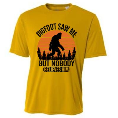 Bigfoot Saw Me But Nobody Believes Him Night Stroll Cooling Performance Crew T-Shirt