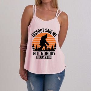 Bigfoot Saw Me But Nobody Believes Him Night Stroll Women's Strappy Tank