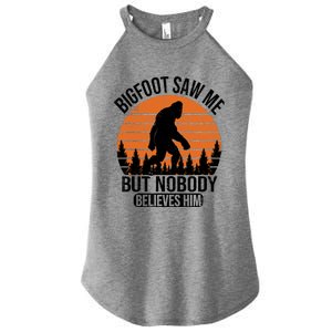 Bigfoot Saw Me But Nobody Believes Him Night Stroll Women's Perfect Tri Rocker Tank