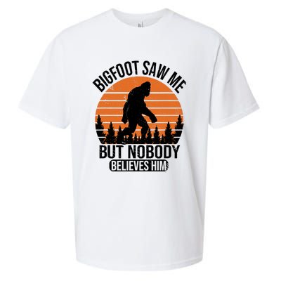 Bigfoot Saw Me But Nobody Believes Him Night Stroll Sueded Cloud Jersey T-Shirt