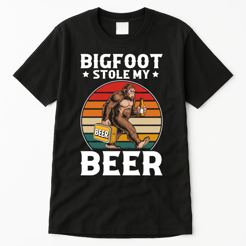 Bigfoot Stole My Beer Tall T-Shirt