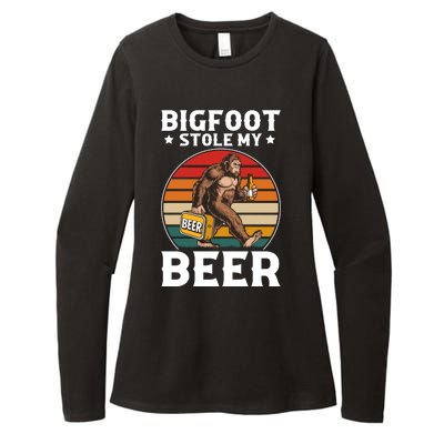 Bigfoot Stole My Beer Womens CVC Long Sleeve Shirt