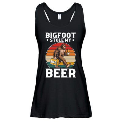 Bigfoot Stole My Beer Ladies Essential Flowy Tank