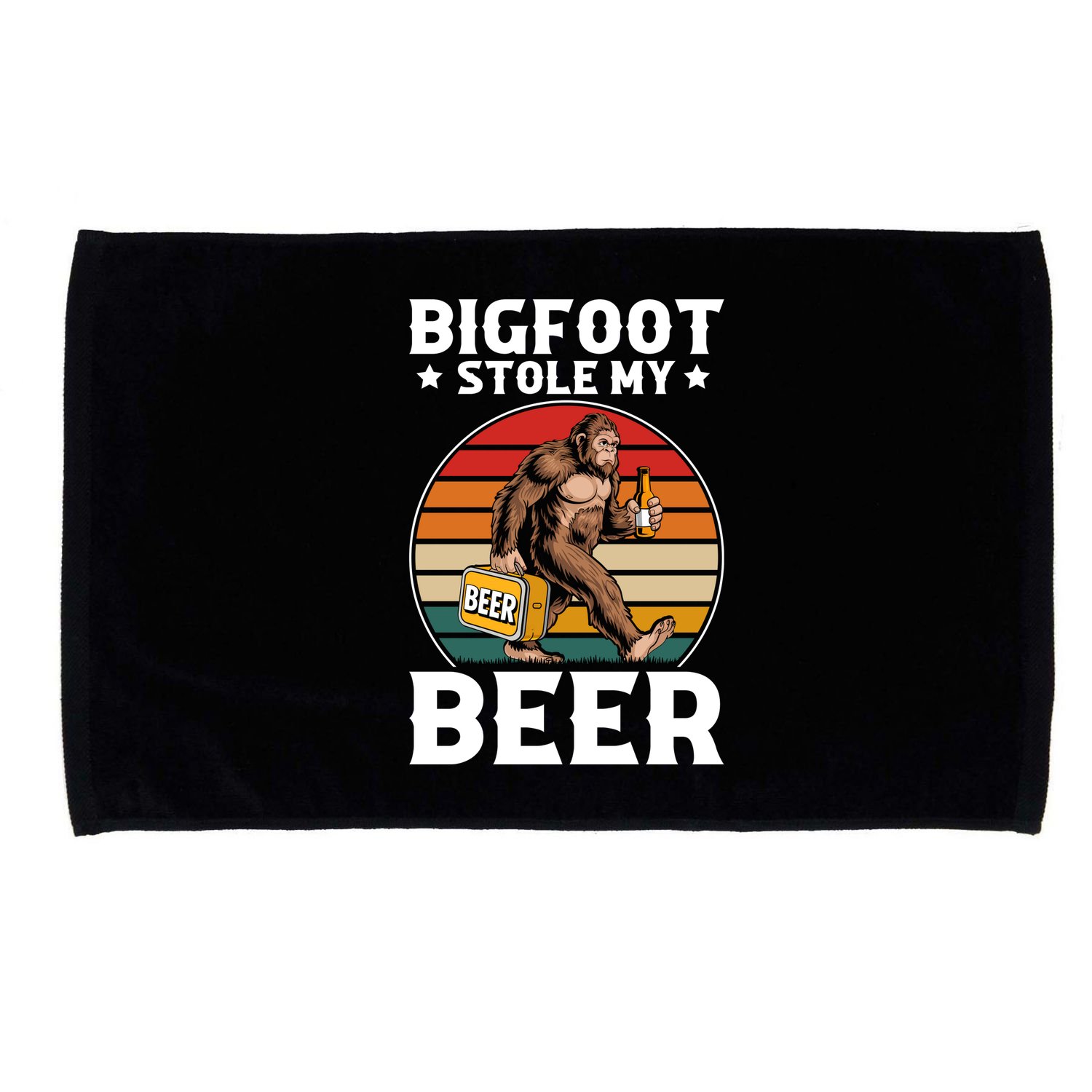 Bigfoot Stole My Beer Microfiber Hand Towel
