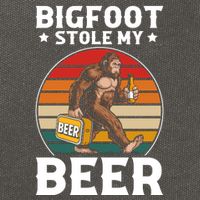 Bigfoot Stole My Beer Cotton Canvas Backpack
