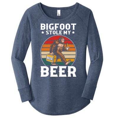 Bigfoot Stole My Beer Women's Perfect Tri Tunic Long Sleeve Shirt