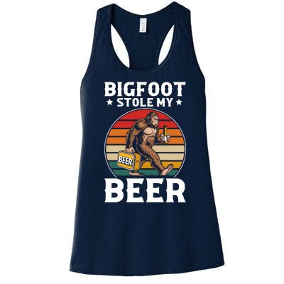 Bigfoot Stole My Beer Women's Racerback Tank