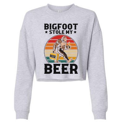 Bigfoot Stole My Beer Cropped Pullover Crew