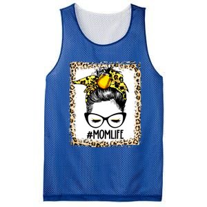 Bleached Softball Mom Messy Bun Game Day Mothers Day Gift Mesh Reversible Basketball Jersey Tank