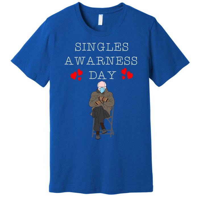 Bernie Sanders Mitten Funny Valentines Singles Awareness Day Great Gift Premium T-Shirt