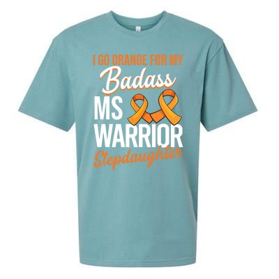 Badass Stepdaughter Multiple Sclerosis Ms Warrior Gift Sueded Cloud Jersey T-Shirt