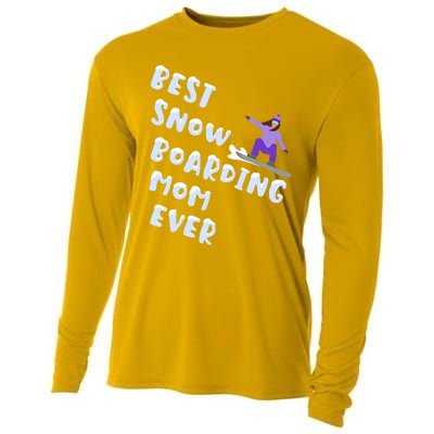 Best Snowboard Mom Ever Funny Snowboarding Lover Mothers Day Meaningful Gift Cooling Performance Long Sleeve Crew