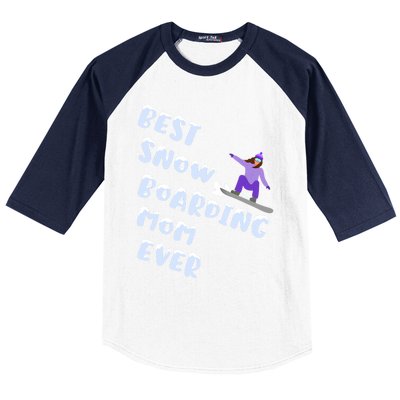 Best Snowboard Mom Ever Funny Snowboarding Lover Mothers Day Meaningful Gift Baseball Sleeve Shirt