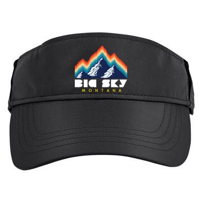 Big Sky Montana Cute Gift Usa Ski Retro Gift Adult Drive Performance Visor
