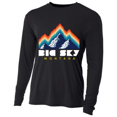 Big Sky Montana Cute Gift Usa Ski Retro Gift Cooling Performance Long Sleeve Crew