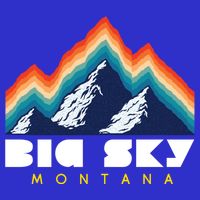 Big Sky Montana Cute Gift Usa Ski Retro Gift V-Neck T-Shirt