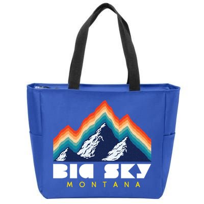 Big Sky Montana Cute Gift Usa Ski Retro Gift Zip Tote Bag