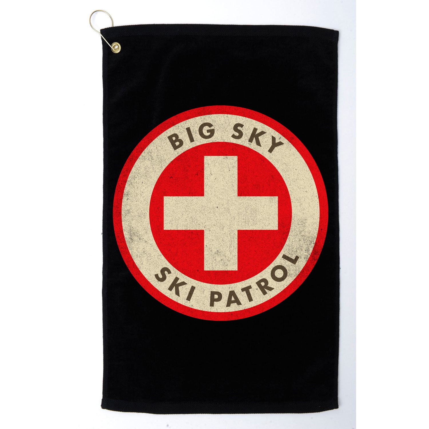 Big Sky Montana Ski Patrol Skiing Gift Golf Towel
