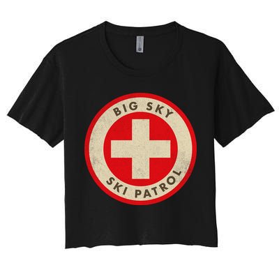 Big Sky Montana Ski Patrol Skiing Gift Crop Top