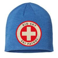 Big Sky Montana Ski Patrol Skiing Gift Sustainable Beanie