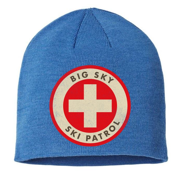 Big Sky Montana Ski Patrol Skiing Gift Sustainable Beanie