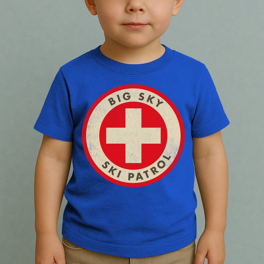 Big Sky Montana Ski Patrol Skiing Gift Toddler T-Shirt