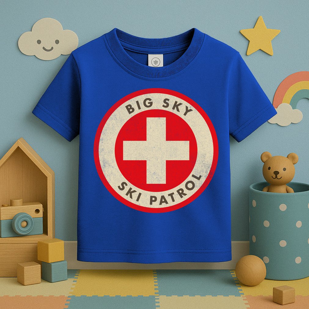 Big Sky Montana Ski Patrol Skiing Gift Toddler T-Shirt