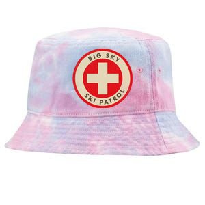 Big Sky Montana Ski Patrol Skiing Gift Tie-Dyed Bucket Hat