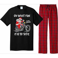 Biker Santa Motorcycle Fan Merry Christmas Xmas Holidays Pajama Set