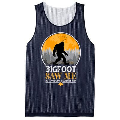 Bigfoot Saw Me But Nobody Believes Him | Sasquatch Mesh Reversible Basketball Jersey Tank